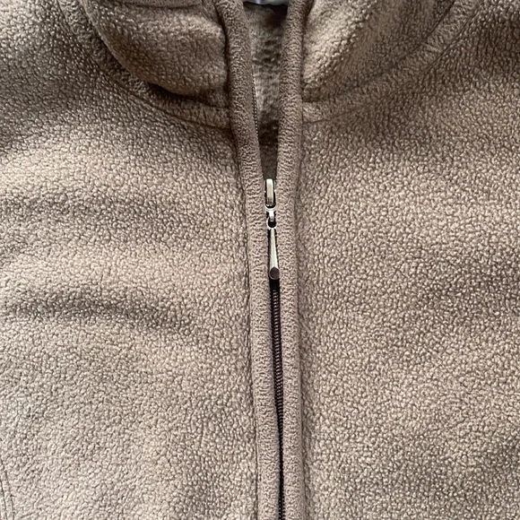 Karen Scott Brown Fuzzy Fill Zip Jacket - Picture 3 of 7